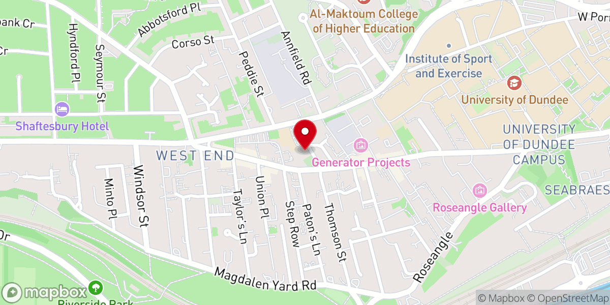 Map showing location of St.Peter's Free Church