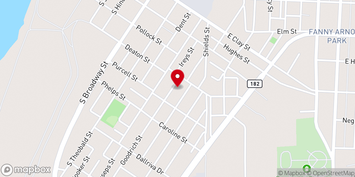 Map showing location of Greater Saint Peters Baptist Church