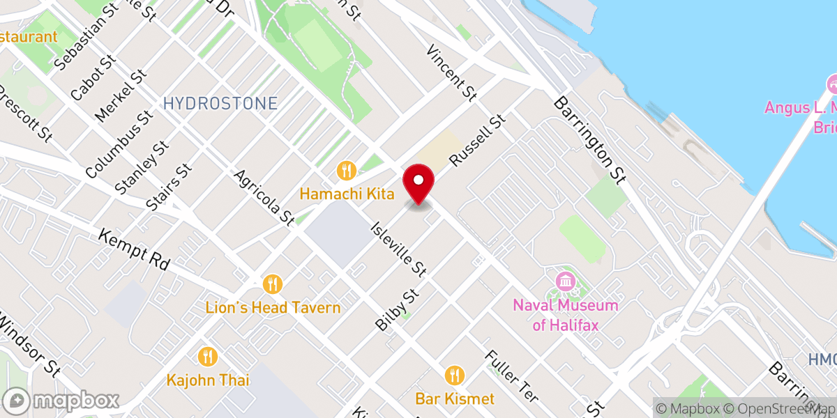 Map showing location of St. Mark's Anglican Church