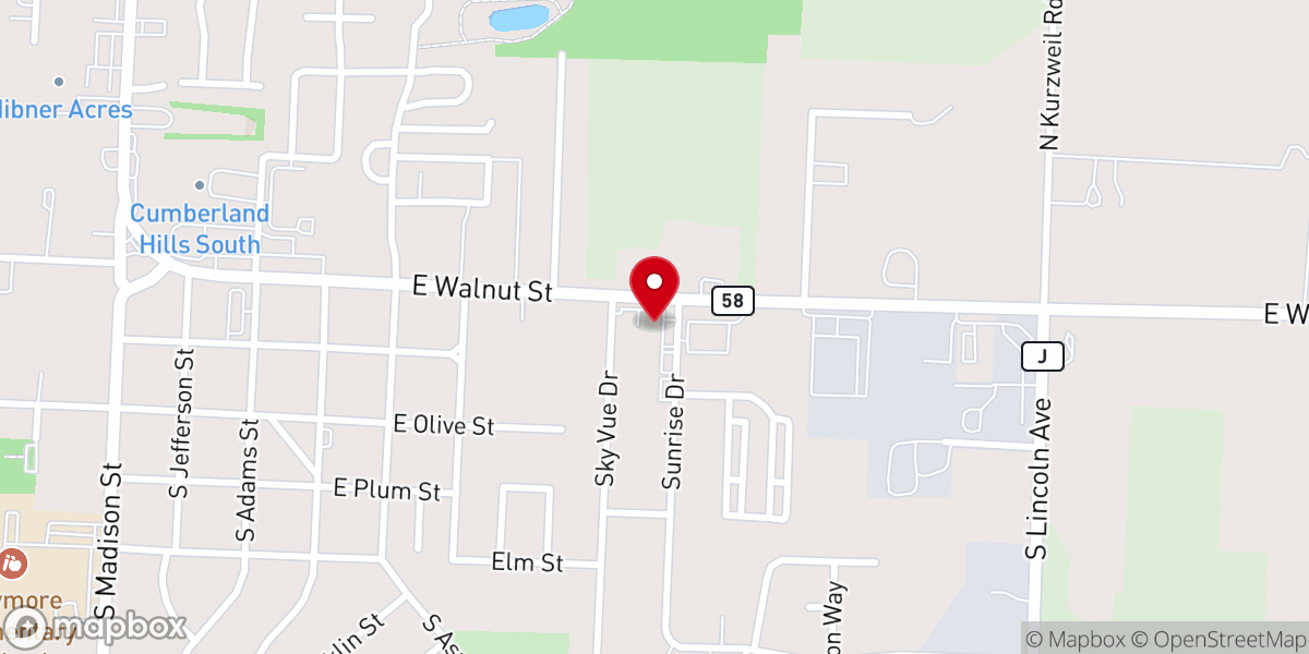 Map showing location of New Vision Church of the Nazarene