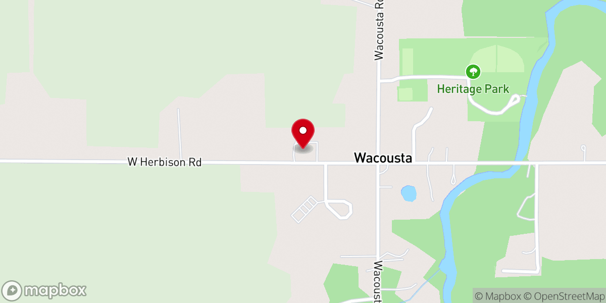 Map showing location of Wacousta Community United Methodist Church