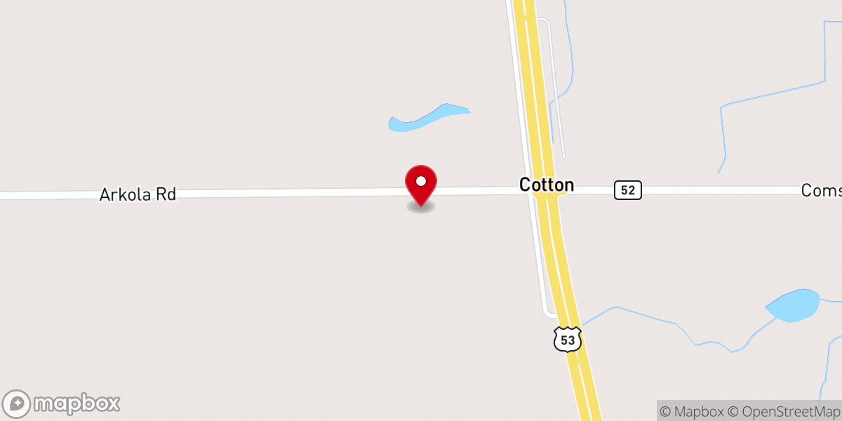 Map showing location of Cotton Community Church