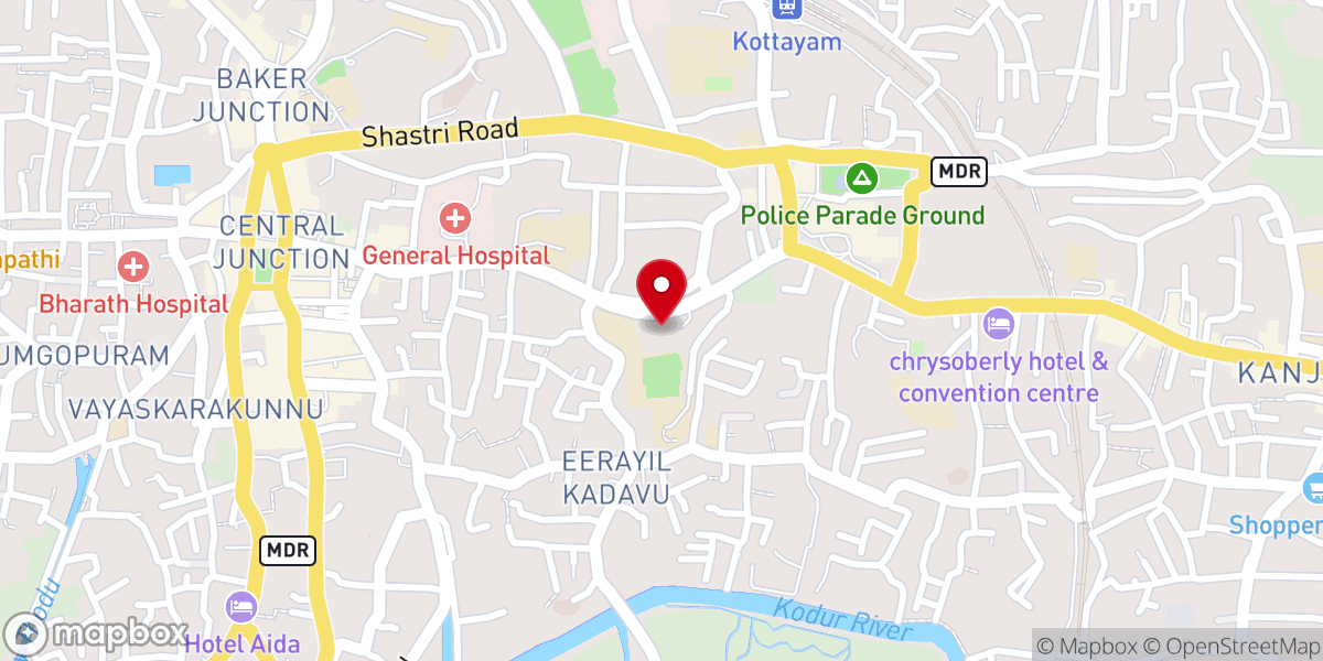 Map showing location of MAR ELIA CATHEDRAL KOTTAYAM ( ORTHODOX CHURCH )