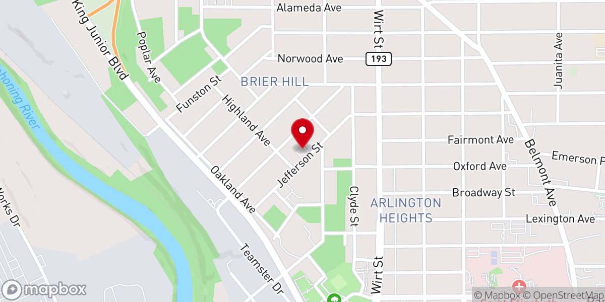 Map showing location of Zionhill Baptist Church