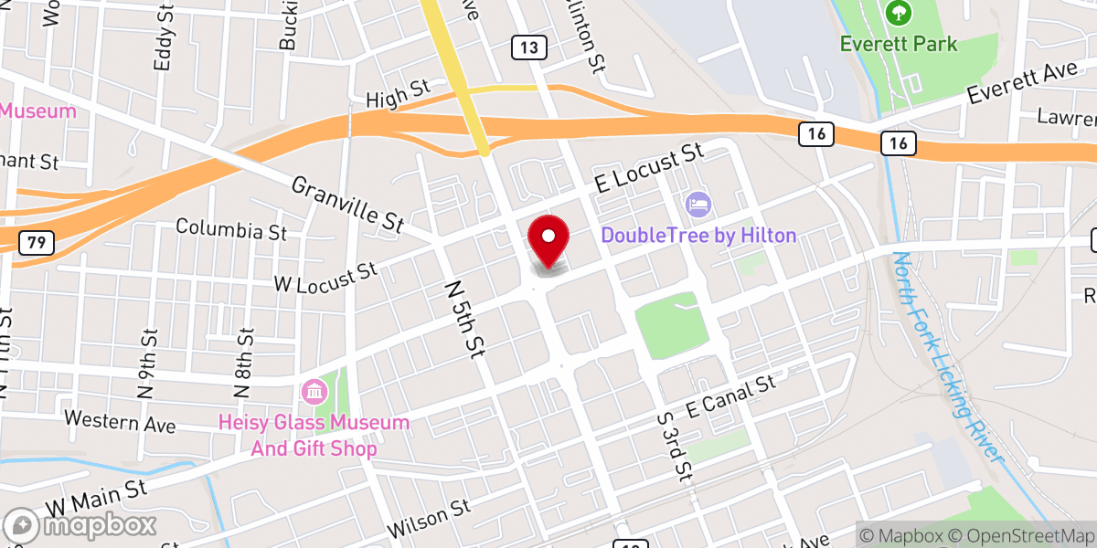Map showing location of Newark Grace Brethren Church