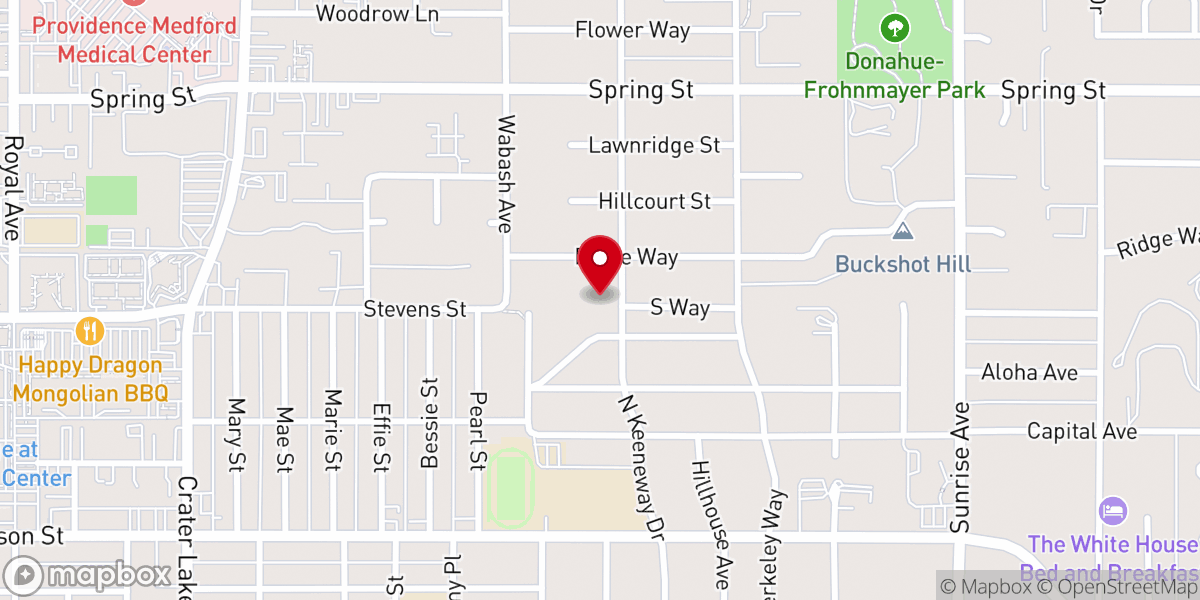 Map showing location of Eastwood Baptist Church