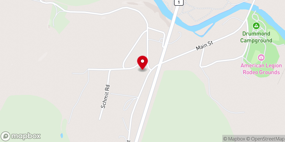 Map showing location of Drummond Community Church