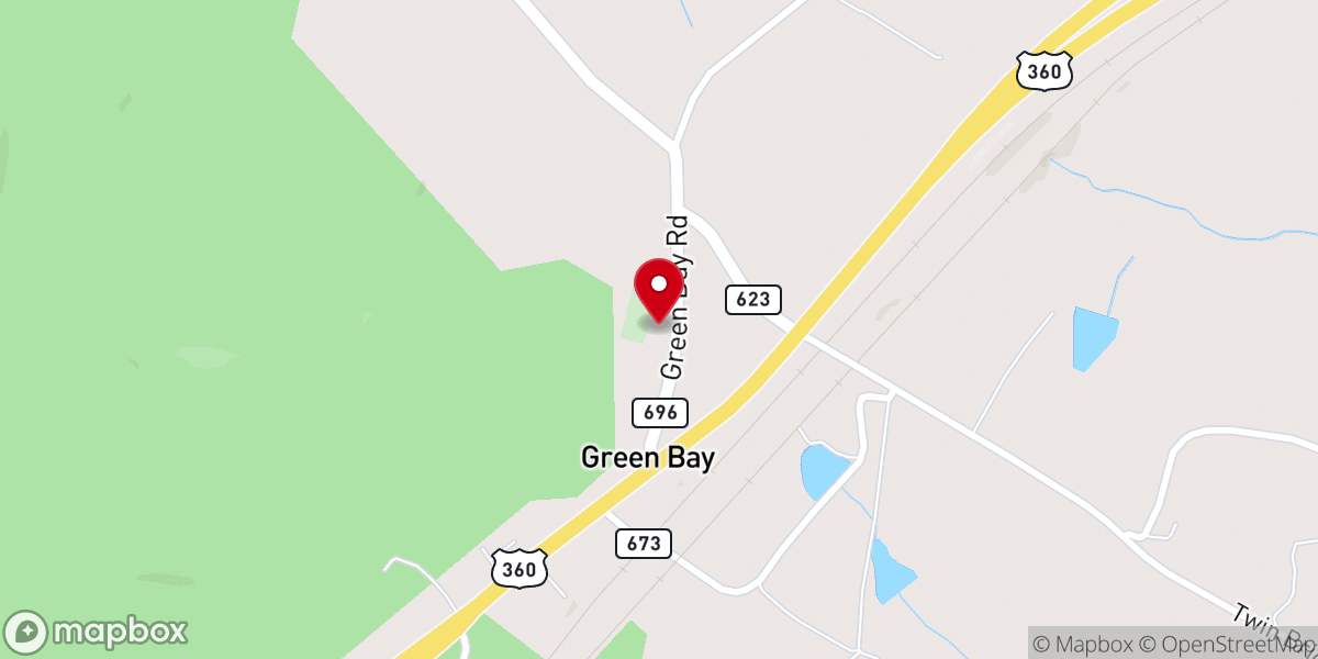 Map showing location of Liberty Christian Church