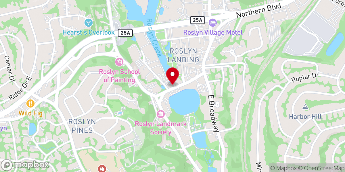 Map showing location of Roslyn Grist Mill