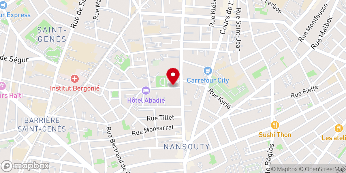 Map showing location of Archevéché (service du diocèse)