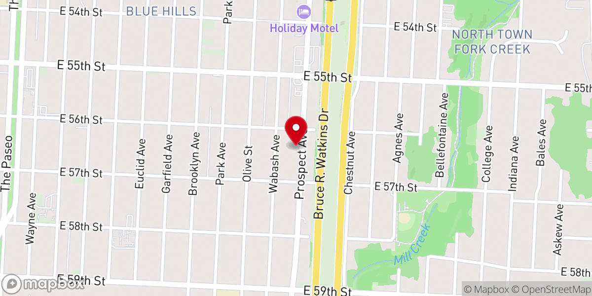 Map showing location of New Beginnings Christian Fellowship
