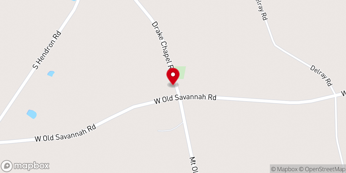 Map showing location of Deep Creek Free Will Baptist Church