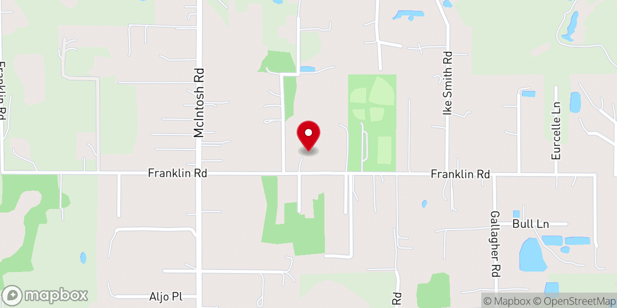 Map showing location of Freedom Baptist Church