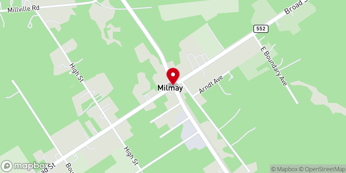 Map showing location of Milmay