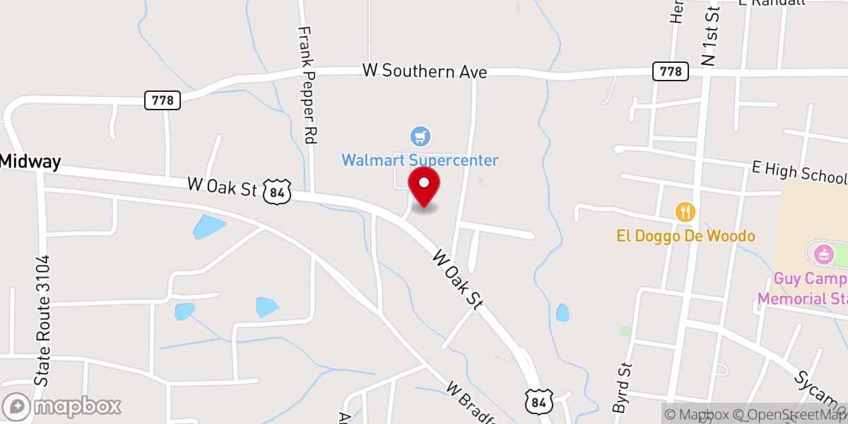 Map showing location of Premier Urgent Care Jena, La.