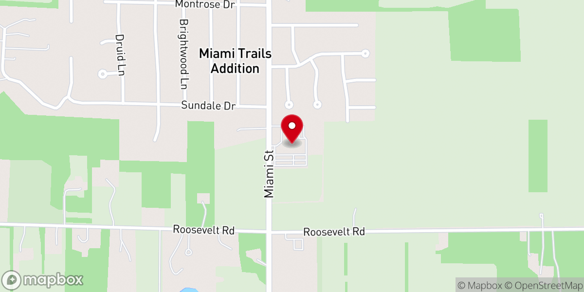 Map showing location of Trinity Church
