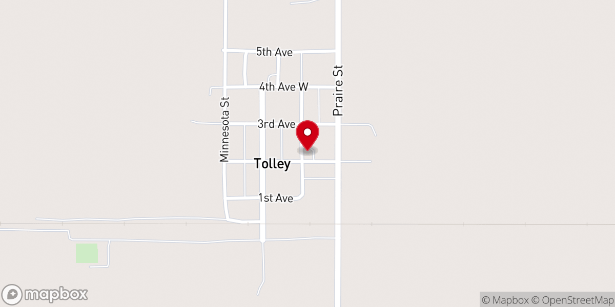Map showing location of Trinity Lutheran Church