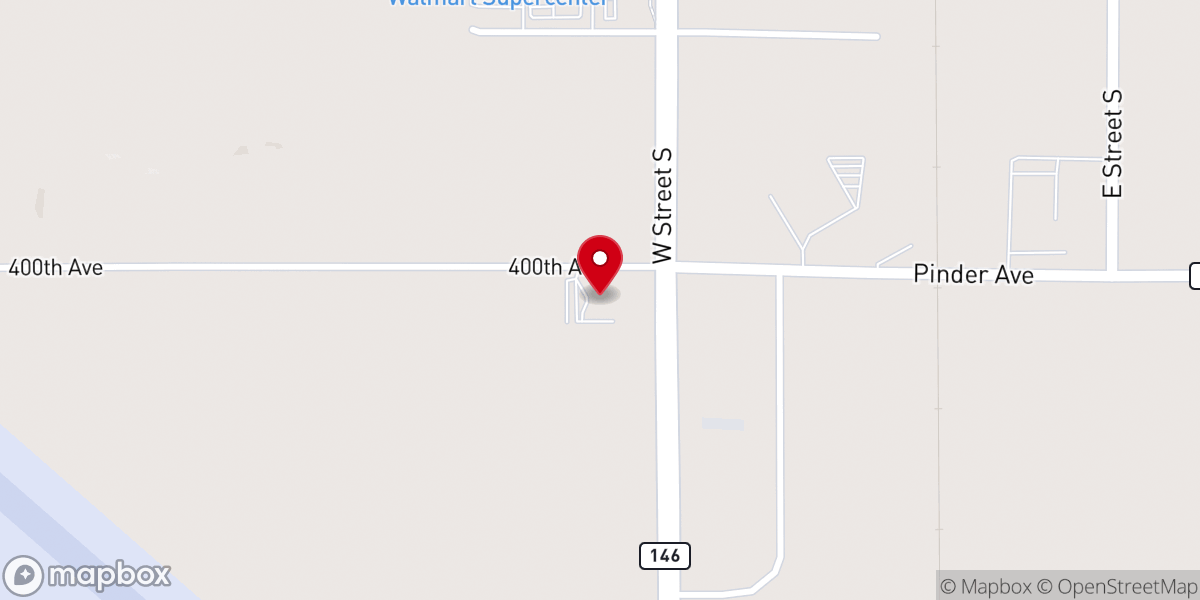 Map showing location of Grinnell Friends Church