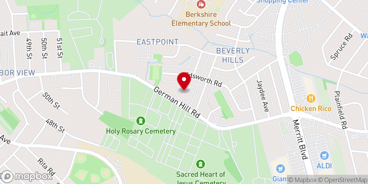 Map showing location of Dundalk Assembly of God Church