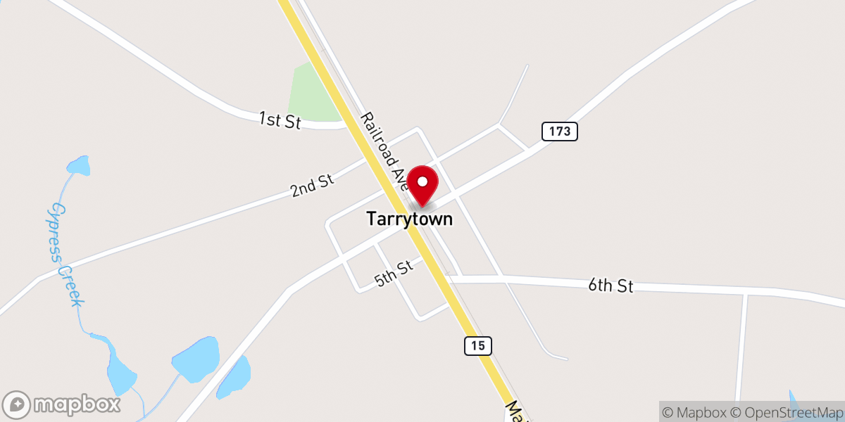 Map showing location of Tarrytown