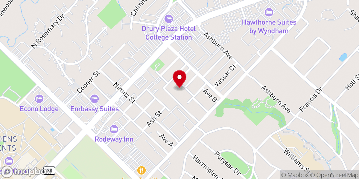 Map showing location of College Hill M.B. Church