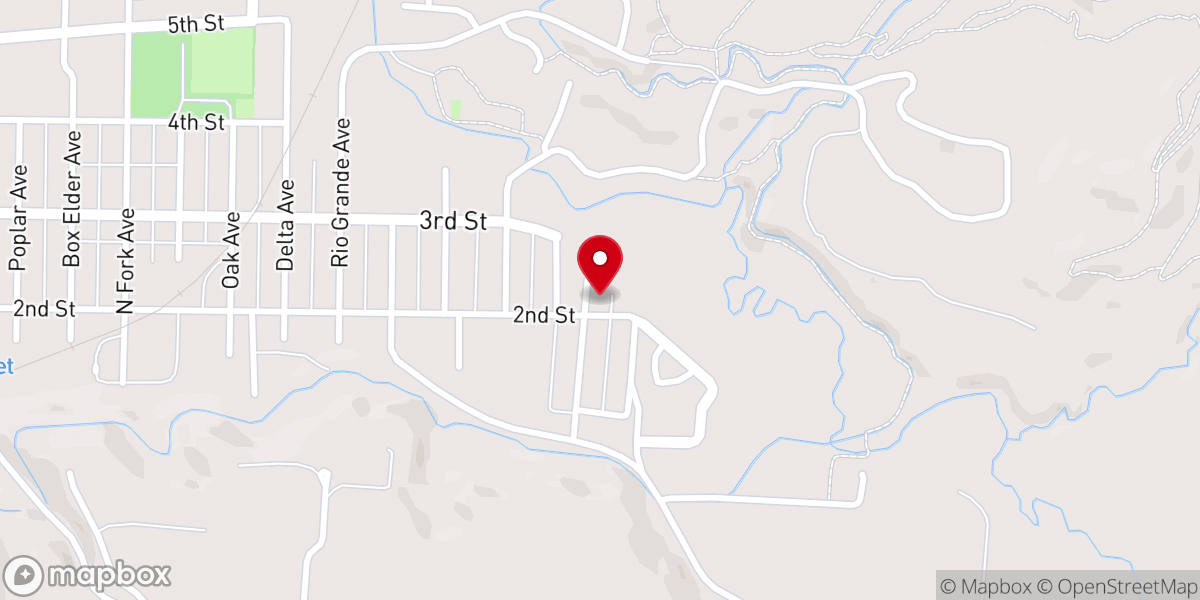 Map showing location of Church of Christ