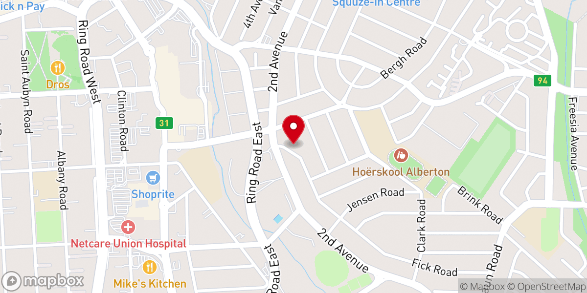 Map showing location of St. Therese Catholic Church
