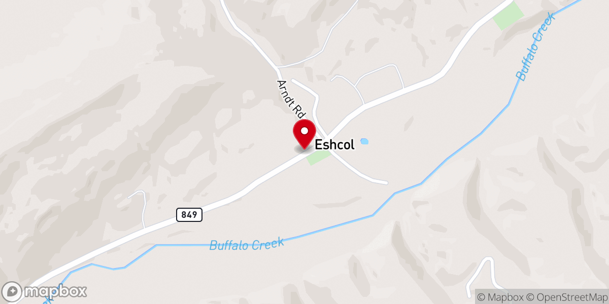 Map showing location of Eshcol BIC Church