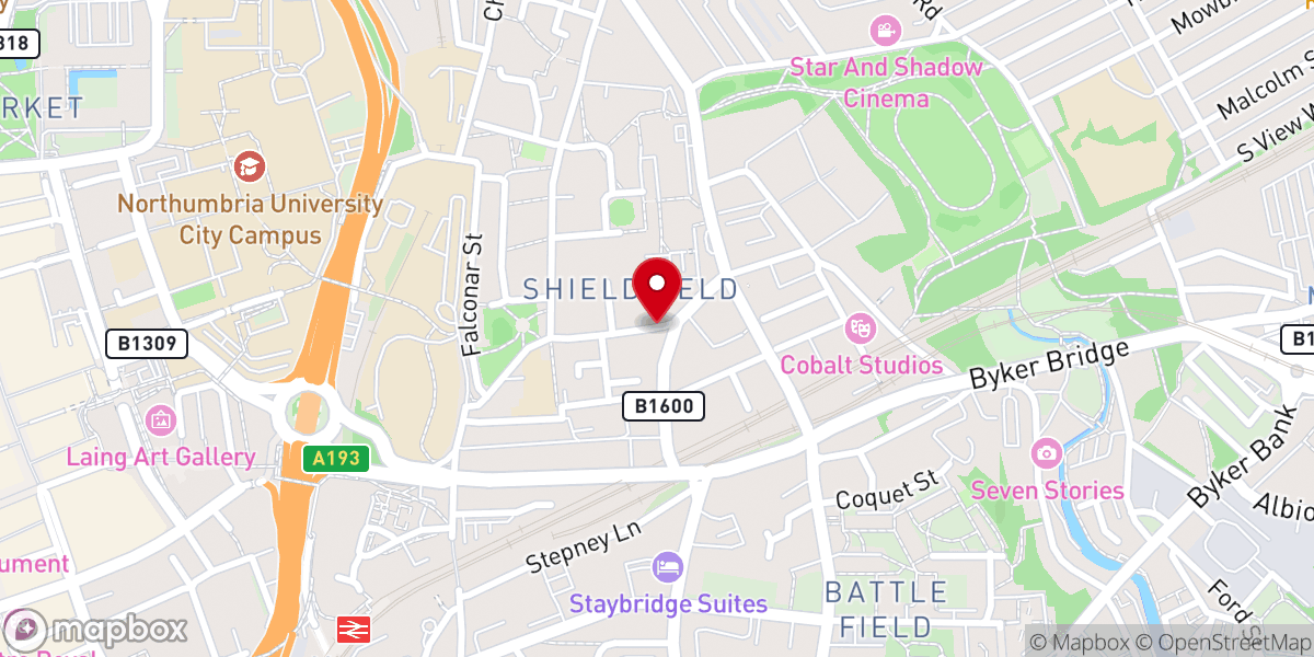 Map showing location of The Potter's House Christian Church