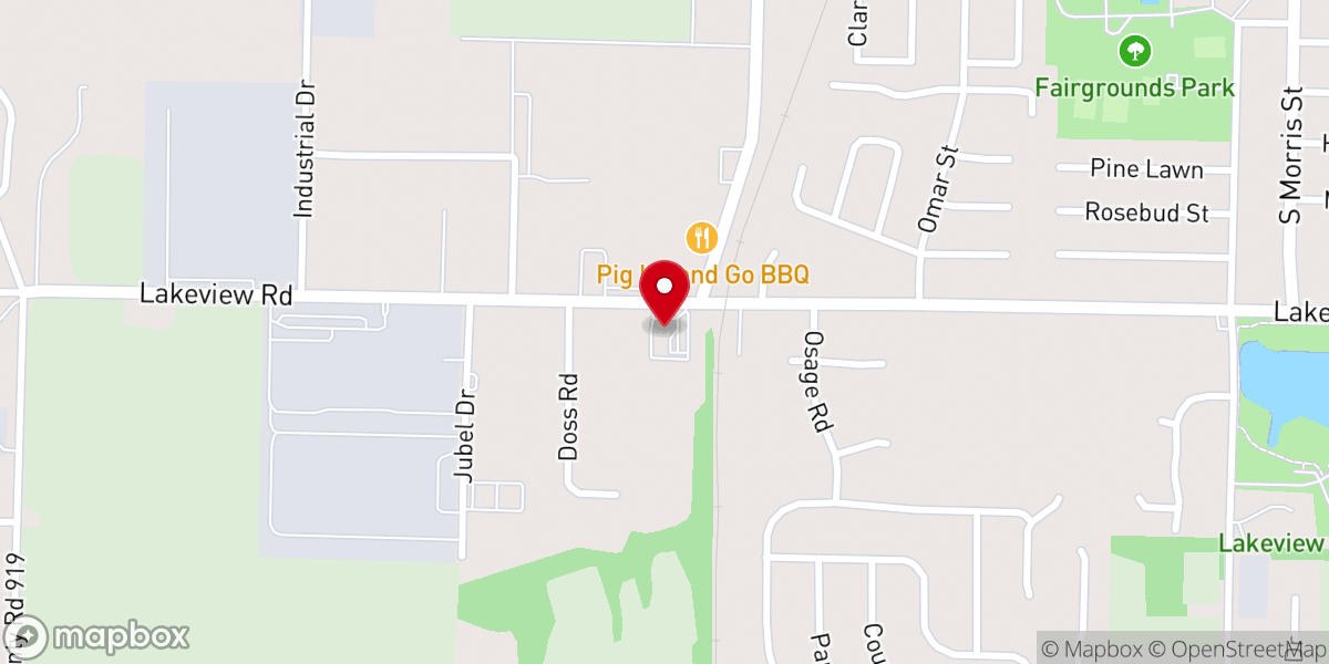 Map showing location of Southside Christian Church