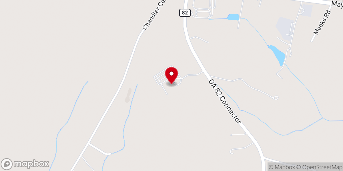 Map showing location of Maysville Baptist Church
