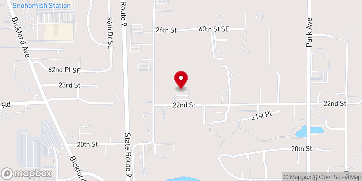 Map showing location of Faith Church Snohomish