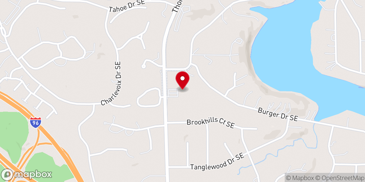 Map showing location of Thornapple Community Church