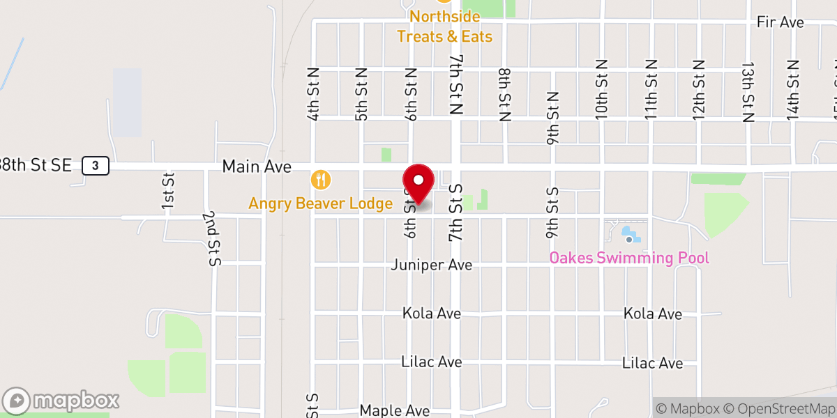 Map showing location of First Presbyterian Church