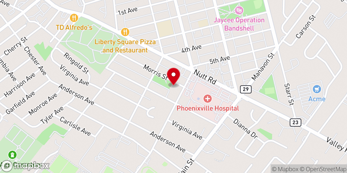 Map showing location of Grimes African Methodist Episcopal Church