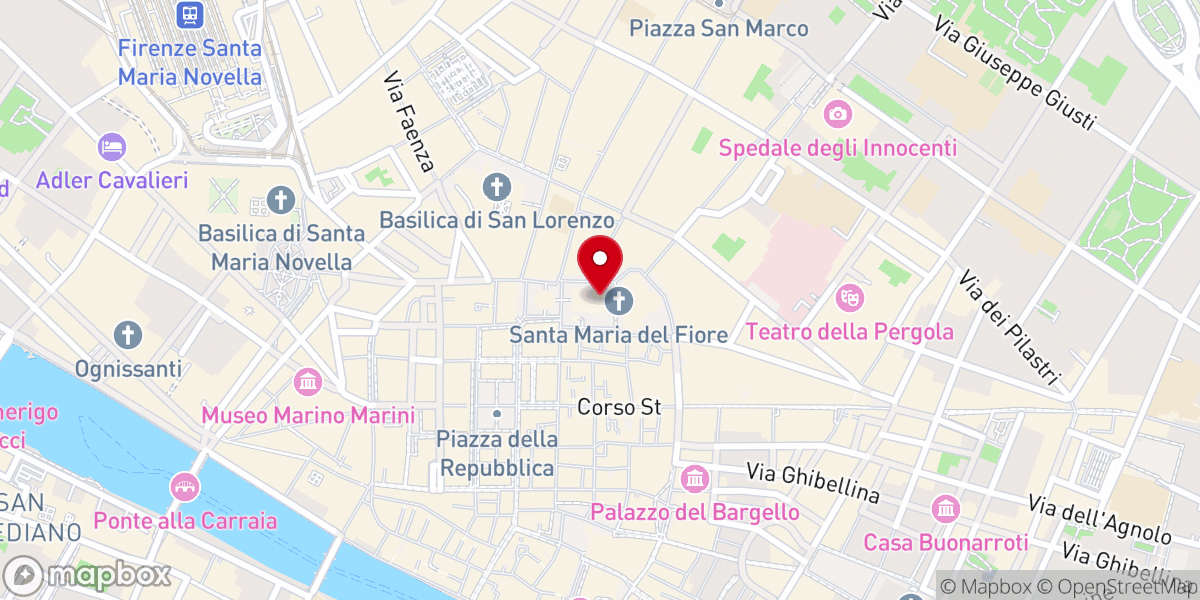 Map showing location of Cripta di Santa Reparata