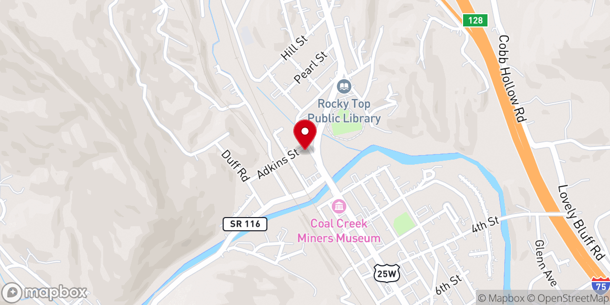 Map showing location of Anchor of Hope Baptist Church