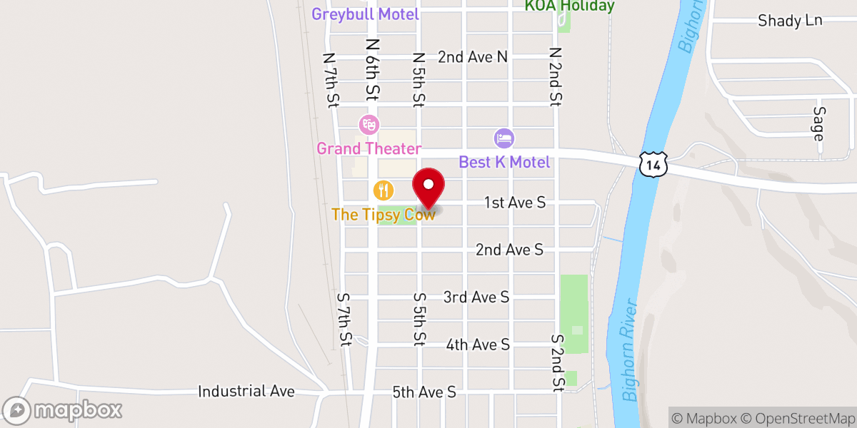 Map showing location of First Presbyterian Church