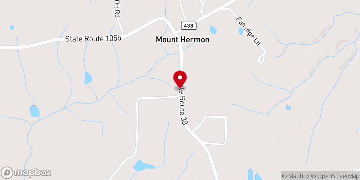Map showing location of Mt Hermon Baptist Church