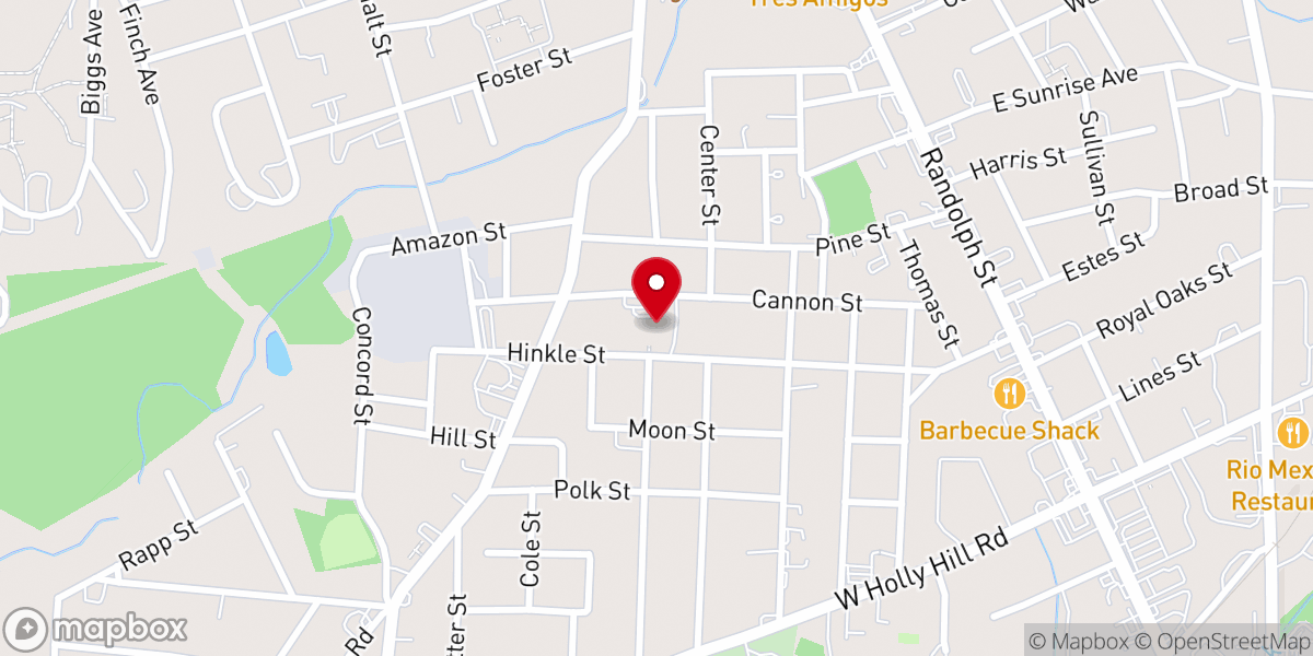 Map showing location of Central Wesleyan Church