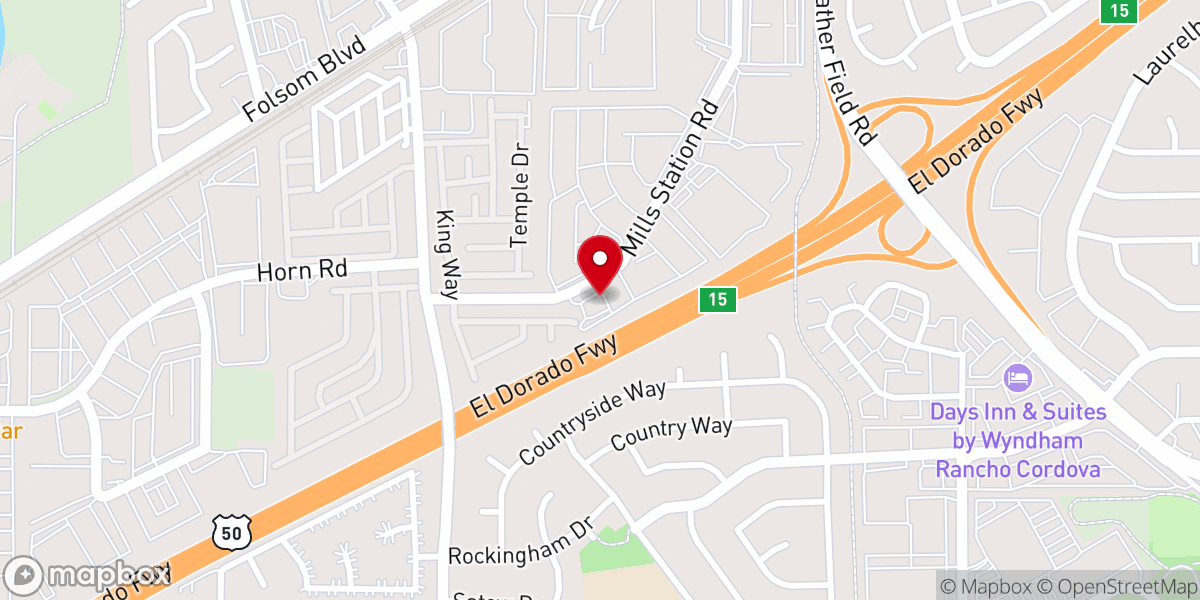 Map showing location of Sacramento Korean Presbyterian Church
