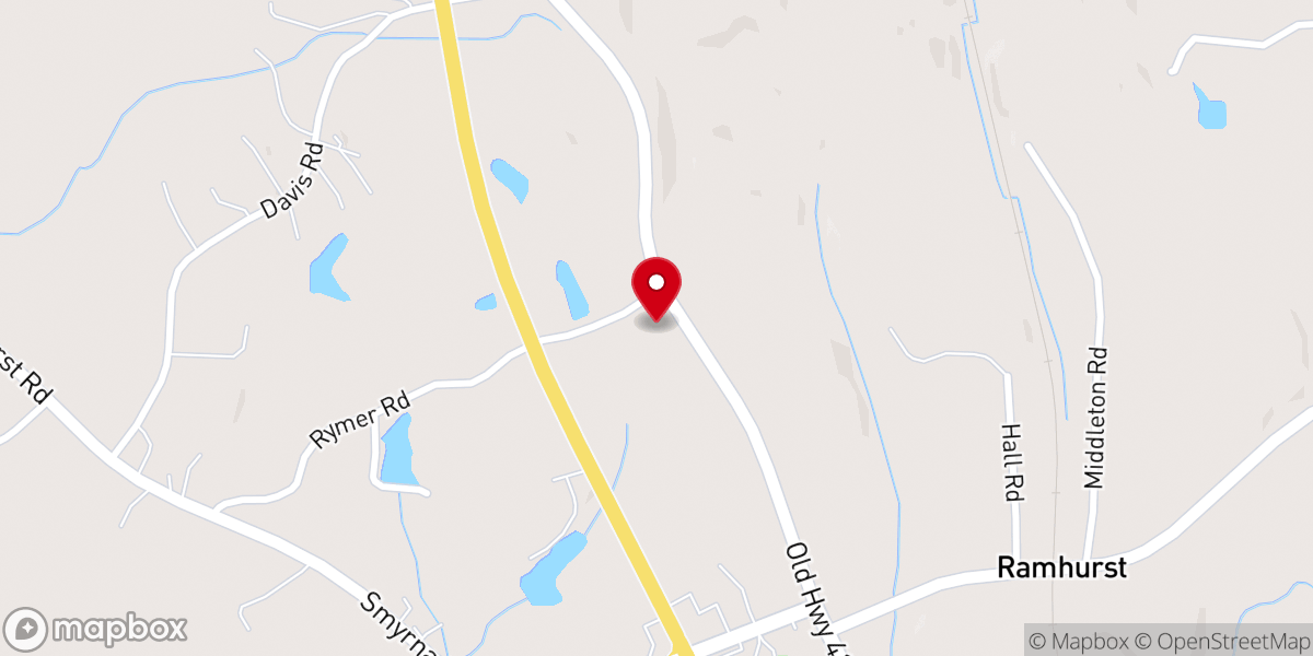 Map showing location of Mount Pisgah Baptist Church
