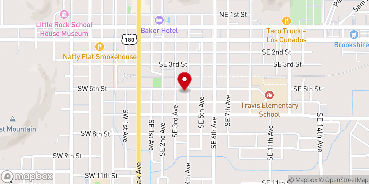Map showing location of Assembly of God In Christ Church