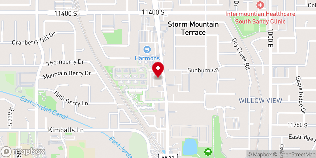 Map showing location of The Rock Church