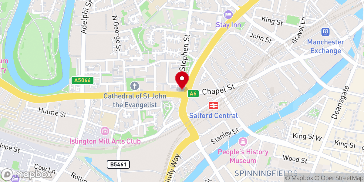 Map showing location of MANAH Church Manchester