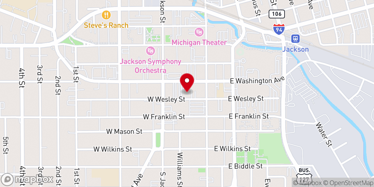 Map showing location of Trinity Lutheran Church