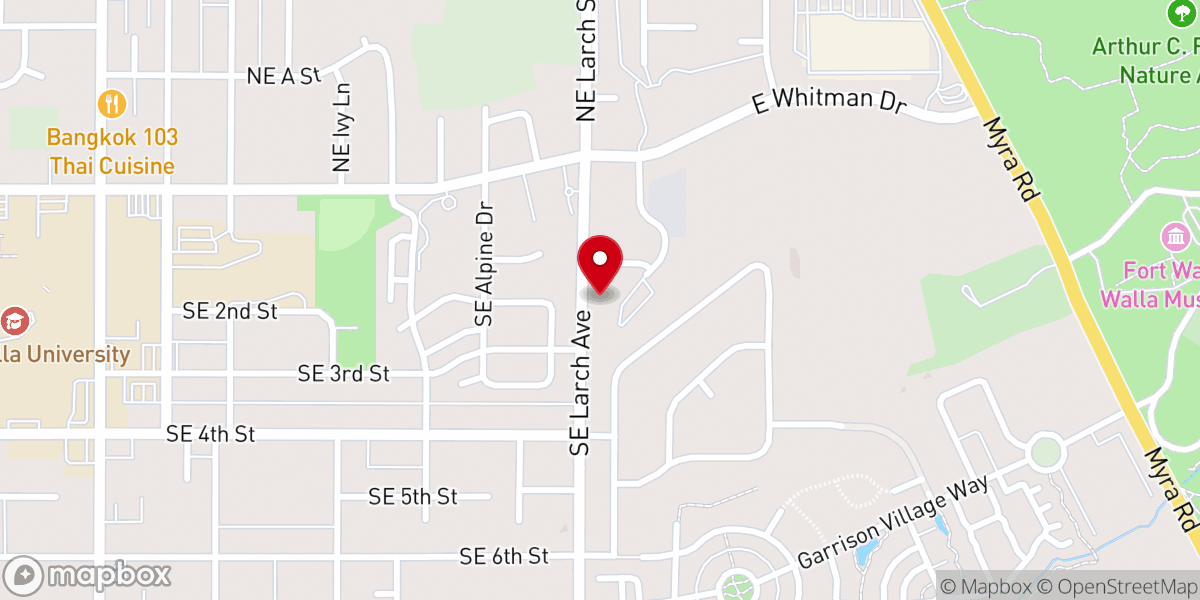 Map showing location of College Place Spanish Seventh-day Adventist Church