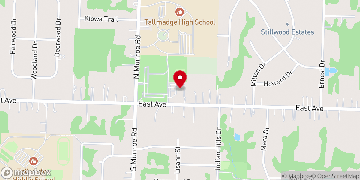 Map showing location of Tallmadge Christian Preschool