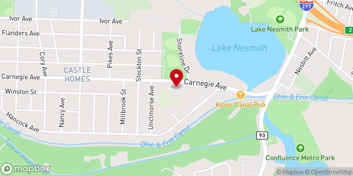Map showing location of Shoreline Community Church