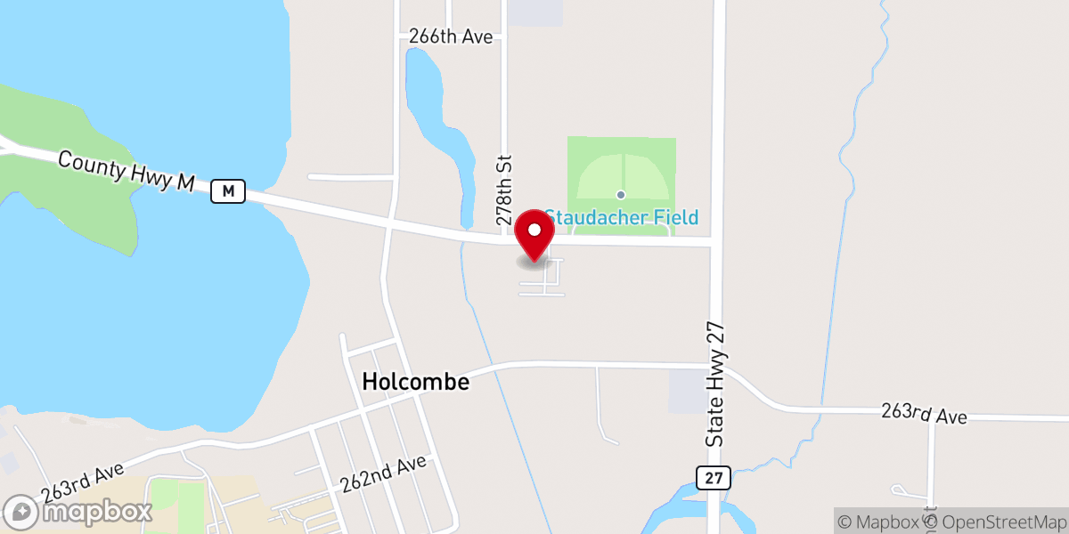 Map showing location of Holcombe United Methodist Church